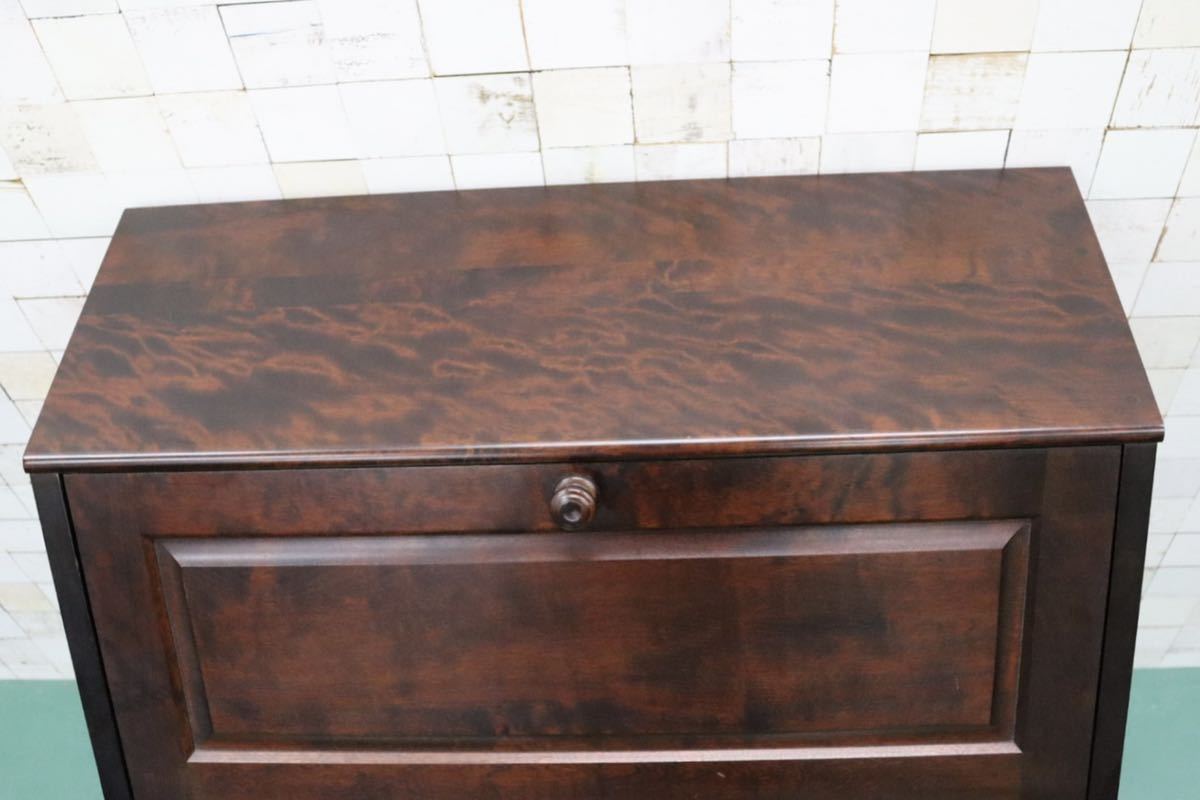 GMFK175○北海道民芸家具 ライティングビューロー デスク 学習机 書斎机 作業台 アンティーク 無垢 和モダン 定価約32万