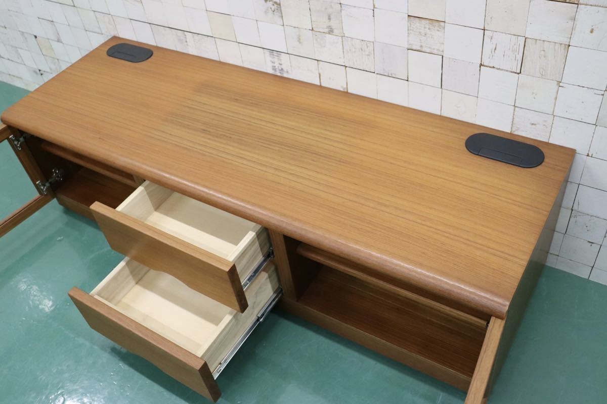 GMFK164○IDC大塚家具 TVボード AVボード ローボード リビング収納 チーク材 北欧スタイル 美品