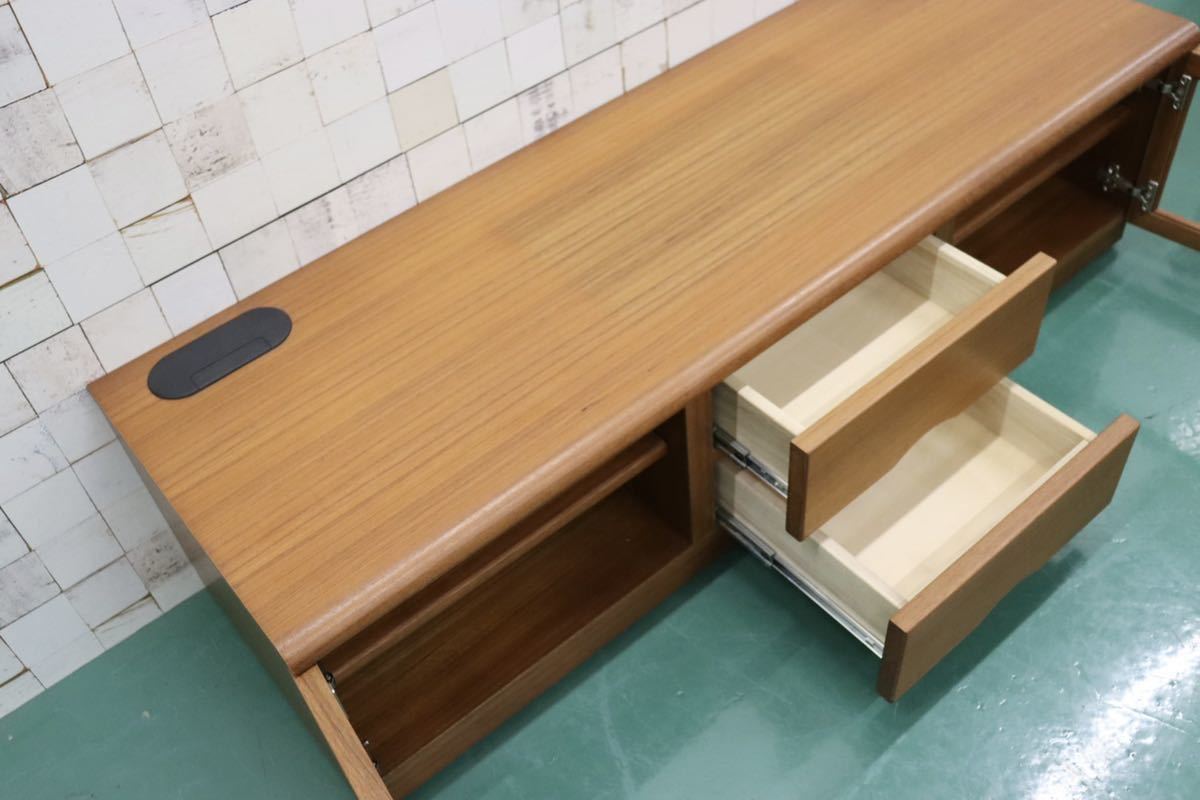GMFK164○IDC大塚家具 TVボード AVボード ローボード リビング収納 チーク材 北欧スタイル 美品