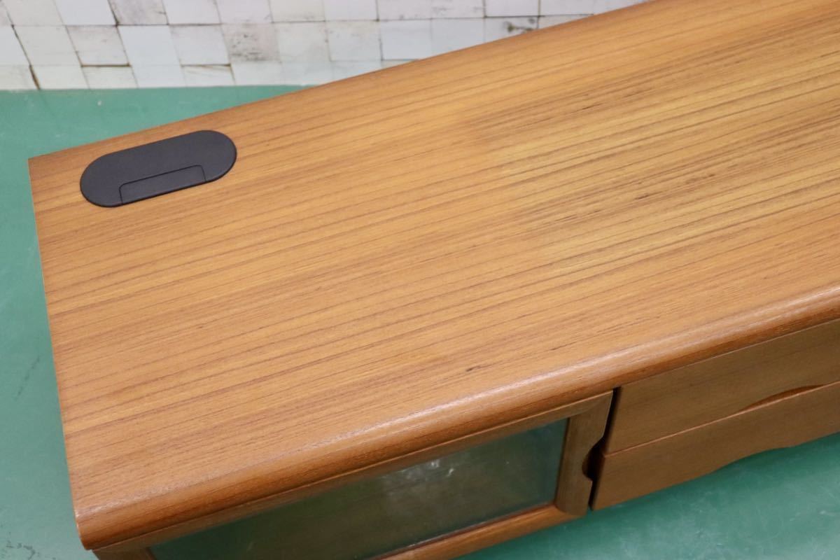 GMFK164○IDC大塚家具 TVボード AVボード ローボード リビング収納 チーク材 北欧スタイル 美品