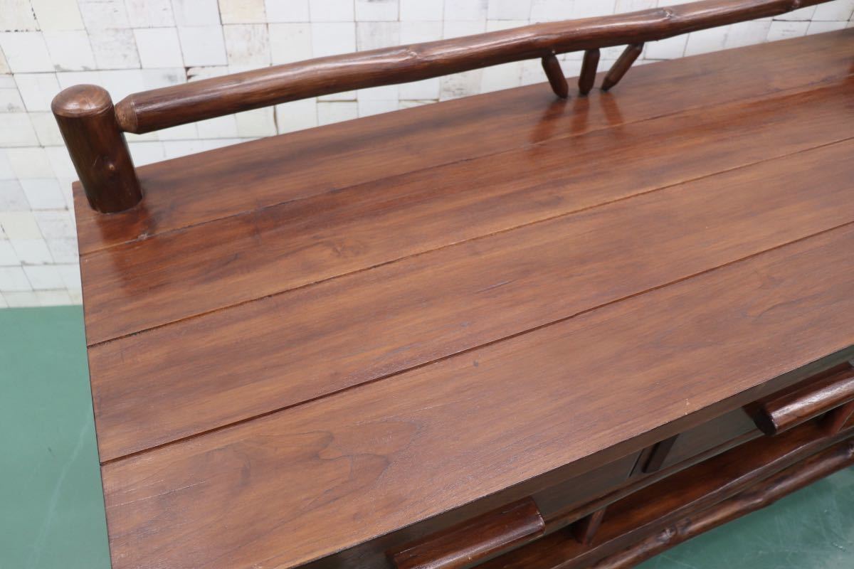 GMFN89A○コンソール 飾り台 サイドボード リビングボード キャビネット 作業台 店舗什器 アジアン カントリー 古木 古材