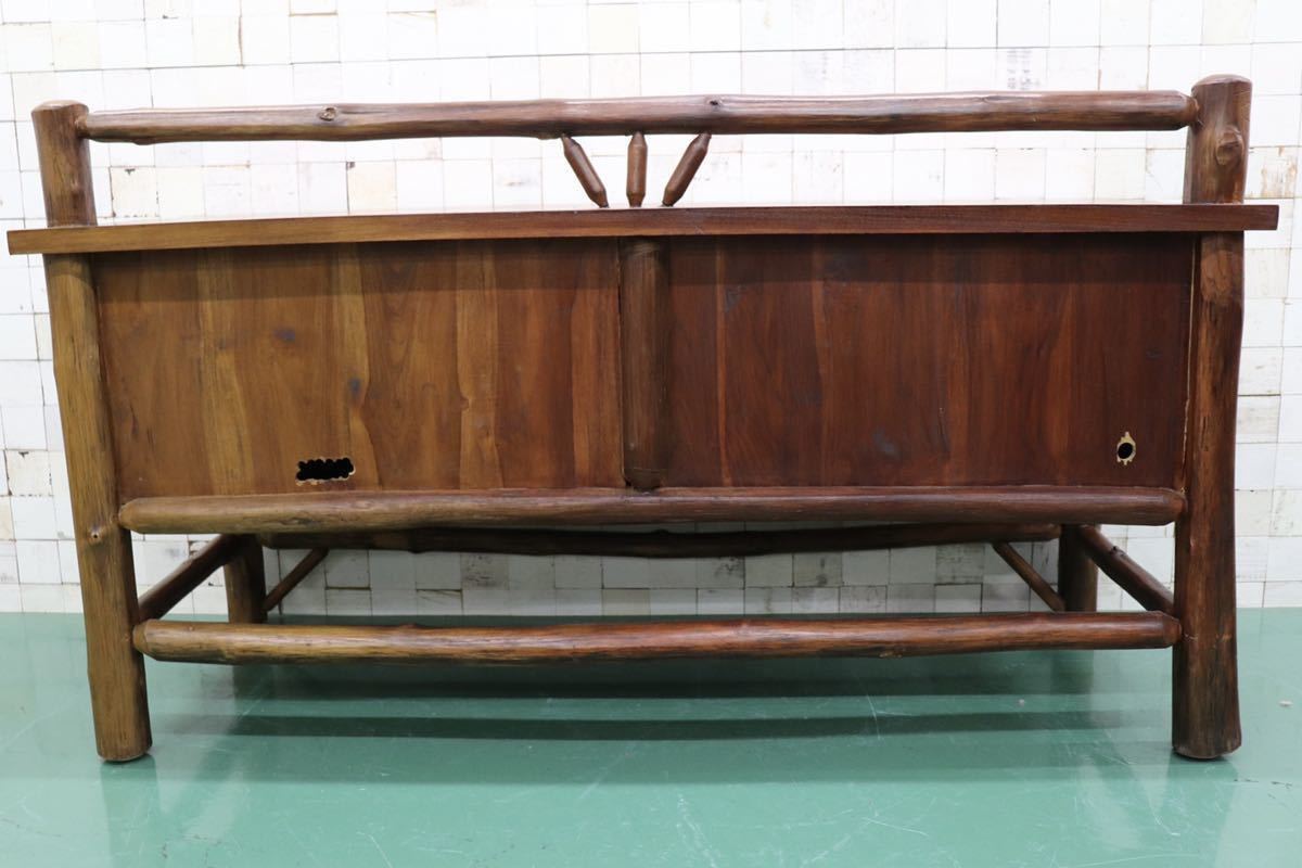 GMFN89A○コンソール 飾り台 サイドボード リビングボード キャビネット 作業台 店舗什器 アジアン カントリー 古木 古材