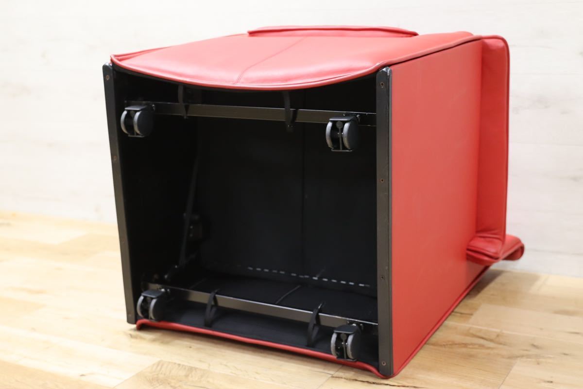 GMFN90A○B&B ITALIA Lauriana Lounge Chair by Afra & Tobia 超レア 1人掛けソファ ラウンジチェア 赤 本革 ヴィンテージ 展示品