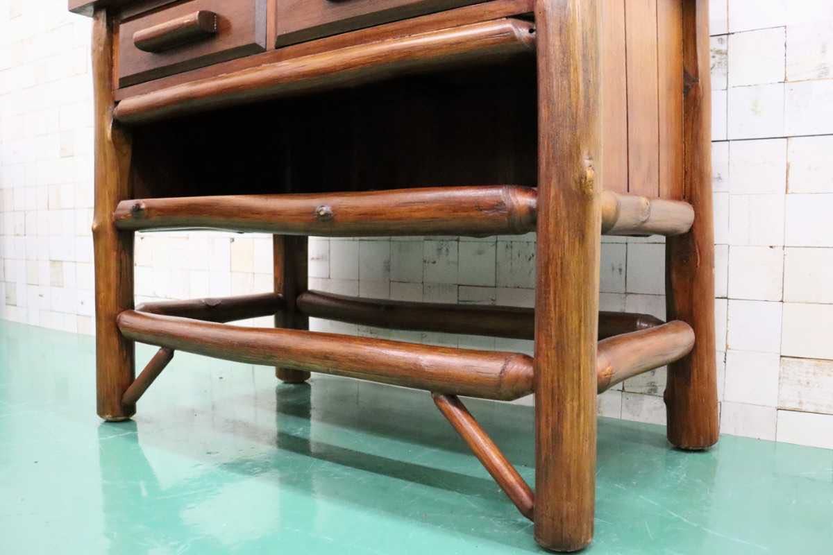 GMFN89B○コンソール 飾り台 サイドボード キャビネット 店舗什器 アジアン カントリー 古木 古材