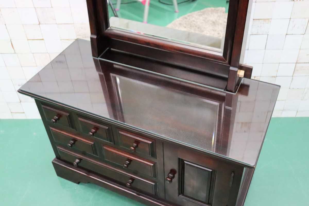 GMFH276○九州民芸家具 鏡台 ドレッサー 桜材 天然木 伝統工芸 和家具 和室 検)松本民芸家具 北海道民芸家具