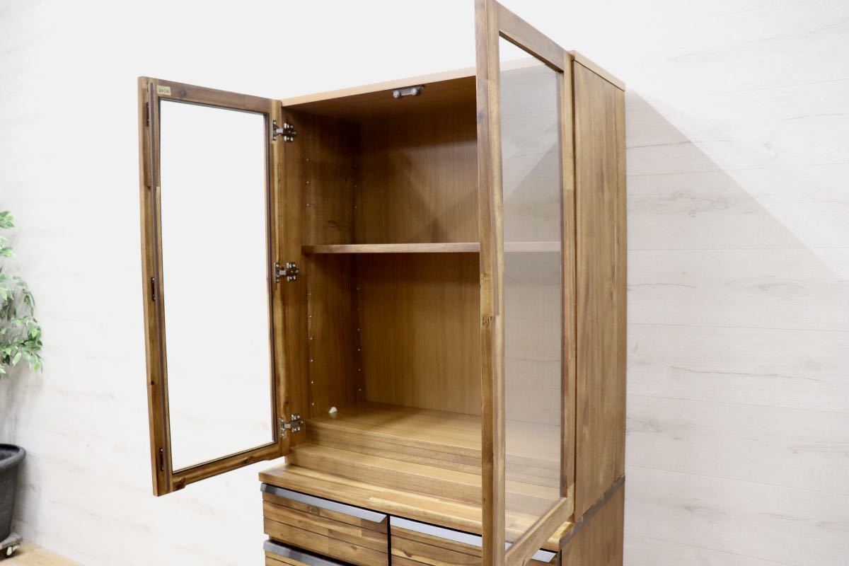 GMFK195○unico / ウニコ SWELLA スエラ キッチン収納 カップボード 食器棚 リビング収納 北欧 スタイル 展示品 定価約12万