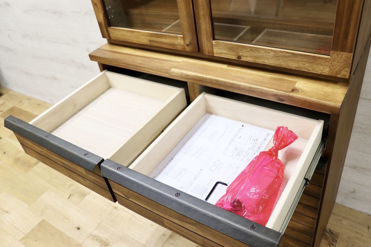 GMFK195○unico / ウニコ SWELLA スエラ キッチン収納 カップボード 食器棚 リビング収納 北欧 スタイル 展示品 定価約12万