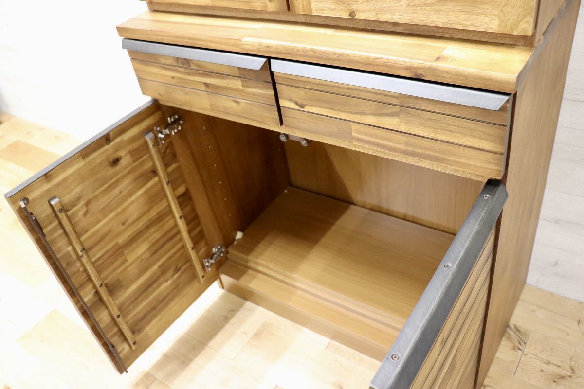 GMFK195○unico / ウニコ SWELLA スエラ キッチン収納 カップボード 食器棚 リビング収納 北欧 スタイル 展示品 定価約12万