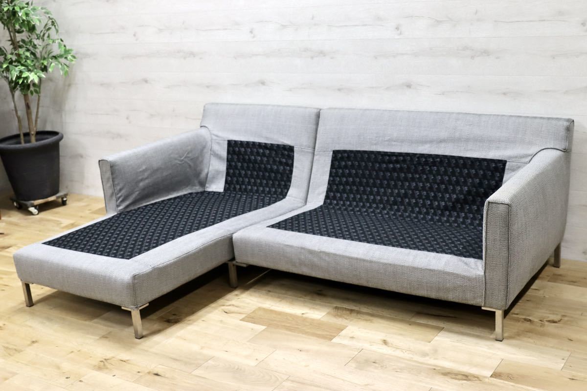 GMFK84○eilersen / アイラーセン ストリームライン ACTUS アクタス カウチソファ 定価約47万 北欧モダン ファブリック