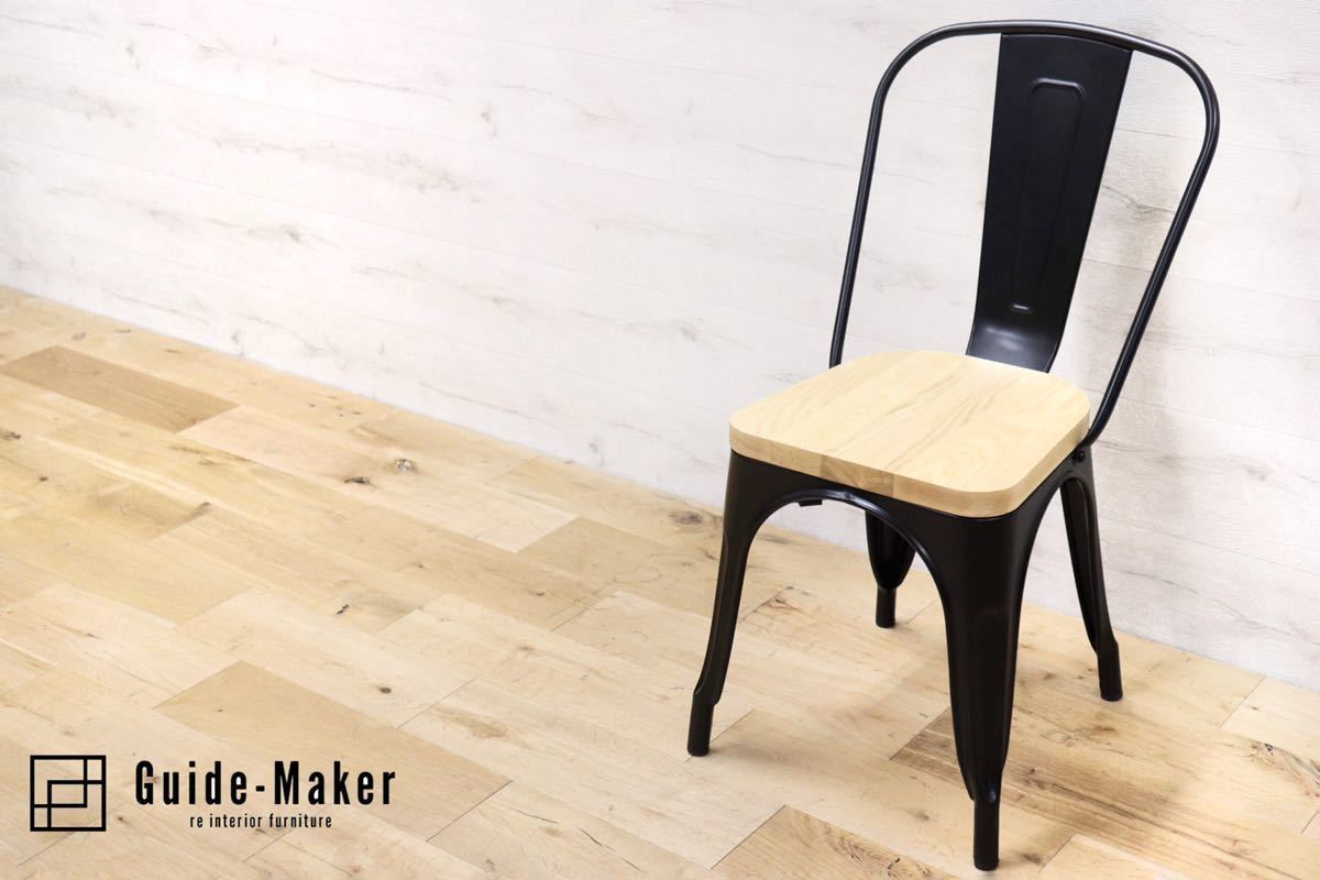 GMFN97○桜屋工業 / CHERRY RESTAREAパンガス ダイニングチェア 椅子 インダストリアル ブラック 展示品