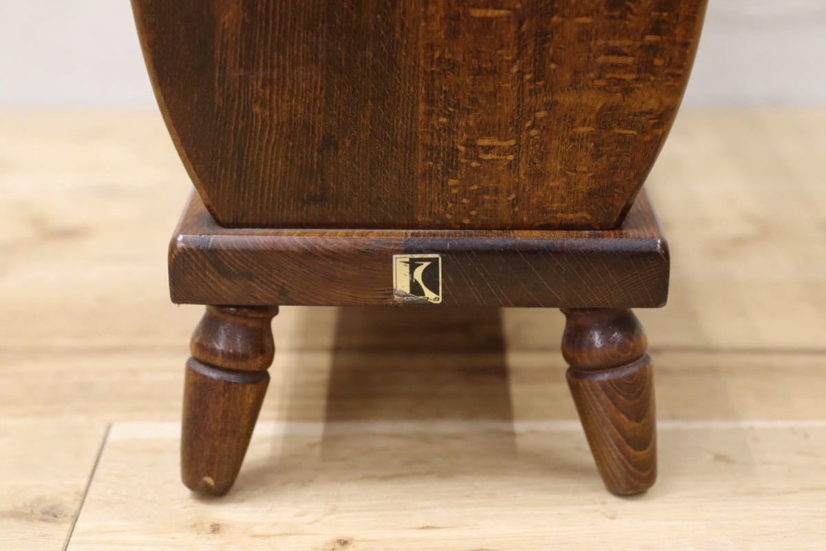 GMFT120○飛騨産業 / HIDA キツツキ マガジンラック スリッパラック ブックスタンド 木製 レトロ アンティーク