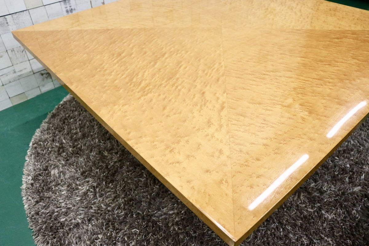 GMFF17○藤川家具 SPLENDOR スプレンダー バーズアイメープル IDC大塚家具 センターテーブル リビングテーブル 約33万 美品