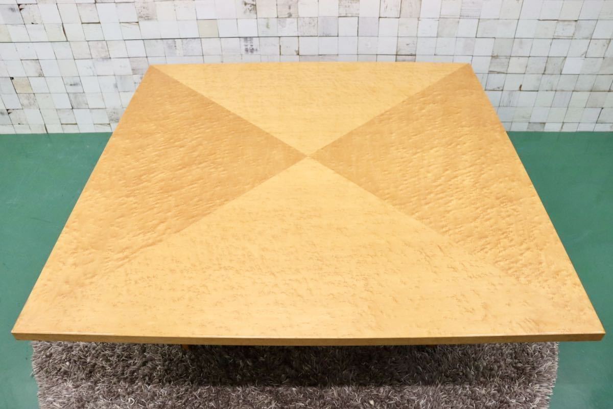 GMFF17○藤川家具 SPLENDOR スプレンダー バーズアイメープル IDC大塚家具 センターテーブル リビングテーブル 約33万 美品