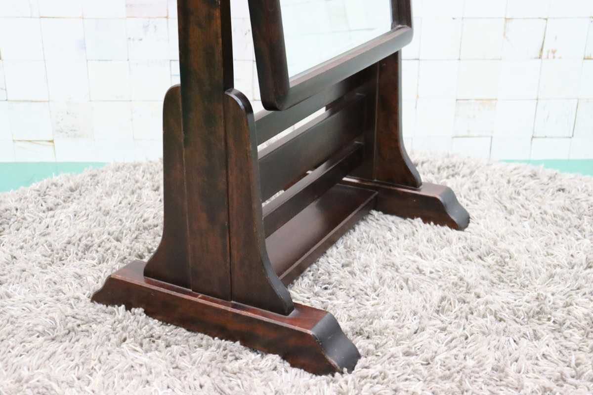 GMFN122○北海道民芸家具 ミラー 鏡 姿見 全身鏡 樺材 無垢材 和家具 民芸家具 伝統工芸 和モダン 美品