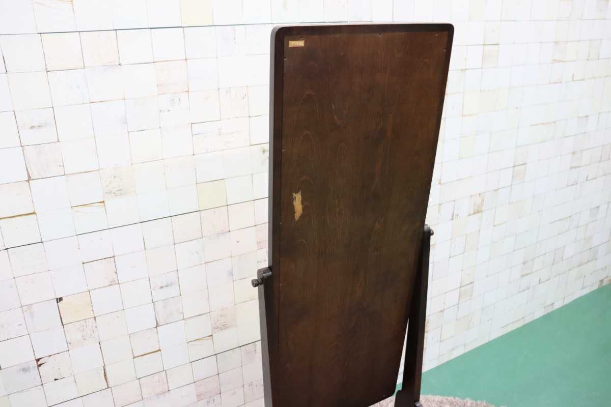 GMFN122○北海道民芸家具 ミラー 鏡 姿見 全身鏡 樺材 無垢材 和家具 民芸家具 伝統工芸 和モダン 美品