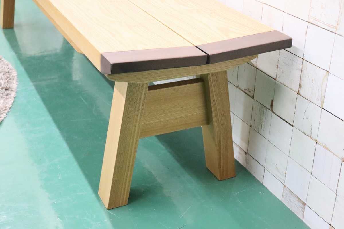 GMFT166○上久商店 藏 180Wベンチ ウッドベンチ ダイニングチェア 椅子 食卓椅子 長椅子 タモ材 大川家具 展示品