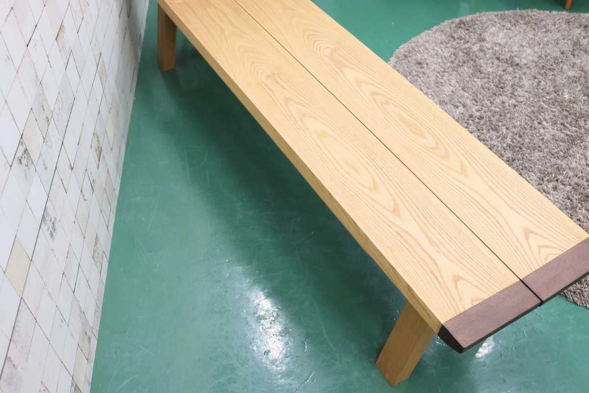 GMFT166○上久商店 藏 180Wベンチ ウッドベンチ ダイニングチェア 椅子 食卓椅子 長椅子 タモ材 大川家具 展示品
