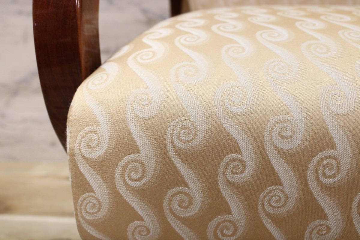 GMFH102○Bonventure / ボナベンチャー ダイニングチェア アームチェア 椅子 ファブリック カナダ製 希少