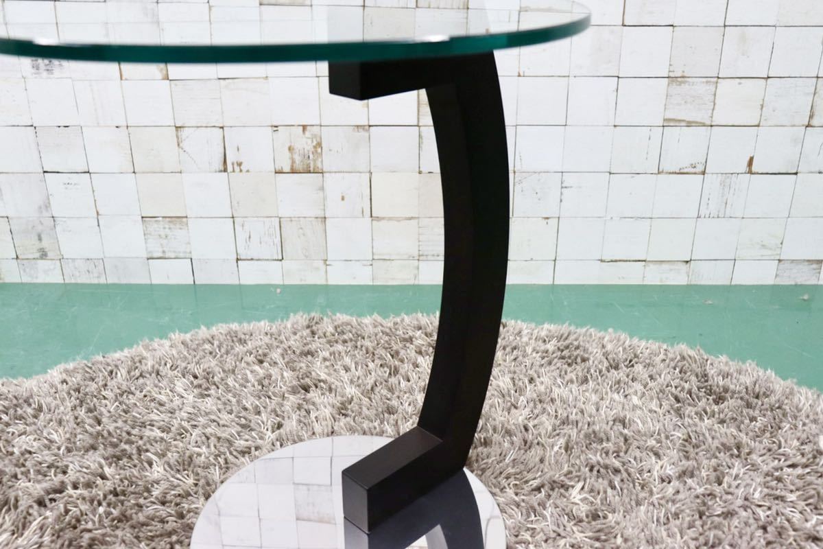 GMFS107○cattelan italia / カッテラン イタリア Zen サイドテーブル ガラス製 Giorgio Cattelan 定価約13万