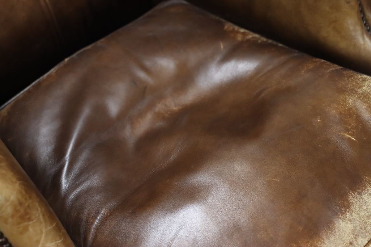 GMFK265○Lloyd's Antiques / ロイズ・アンティークス ウイングチェア 1人掛けソファ ラウンジチェア 英国 ヴィンテージ 本革 クラシック