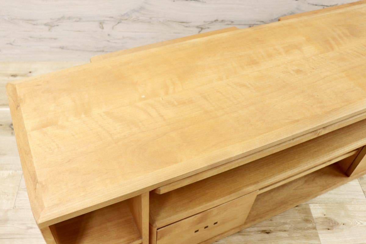 GMFH128○朝日木材加工 TVボード AVボード ローボード 北欧スタイル ナチュラル シンプル 定価約14万 検)アクタス