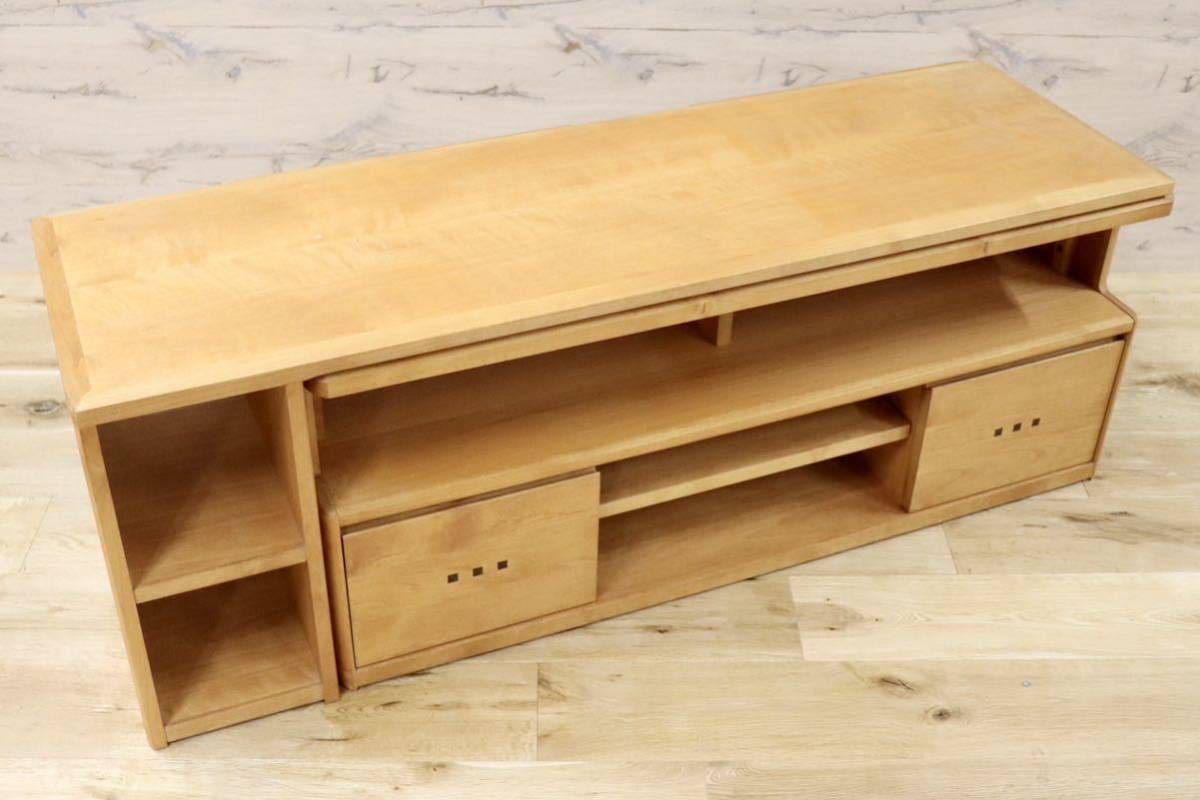 GMFH128○朝日木材加工 TVボード AVボード ローボード 北欧スタイル ナチュラル シンプル 定価約14万 検)アクタス