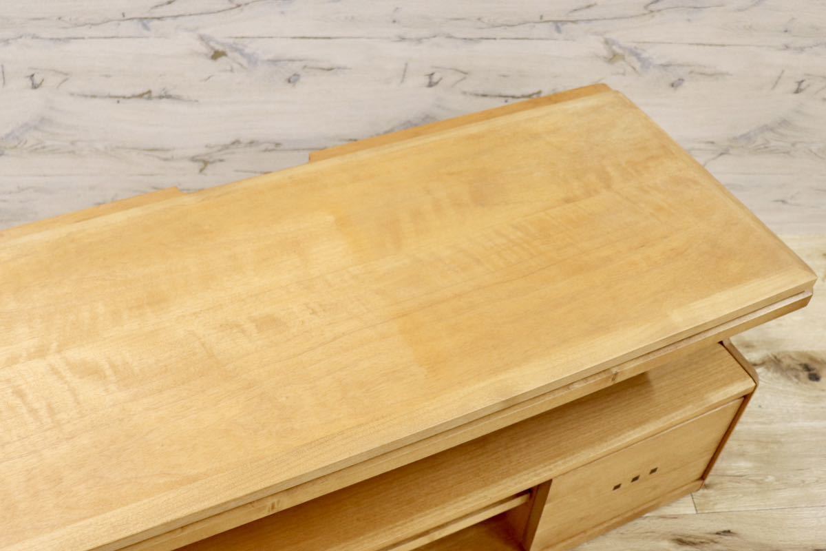 GMFH128○朝日木材加工 TVボード AVボード ローボード 北欧スタイル ナチュラル シンプル 定価約14万 検)アクタス