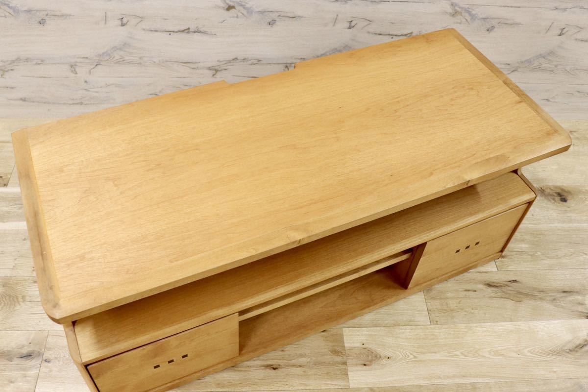 GMFH128○朝日木材加工 TVボード AVボード ローボード 北欧スタイル ナチュラル シンプル 定価約14万 検)アクタス