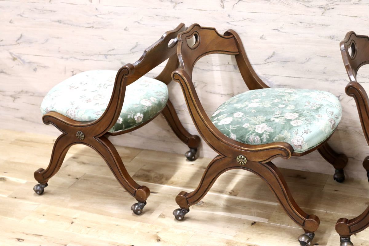 GMFT163○DREXEL HERITAGE / ドレクセルヘリテイジ エスペラント ダイニングチェア 椅子 4脚セット パーティチェア リペア済 定価約86万