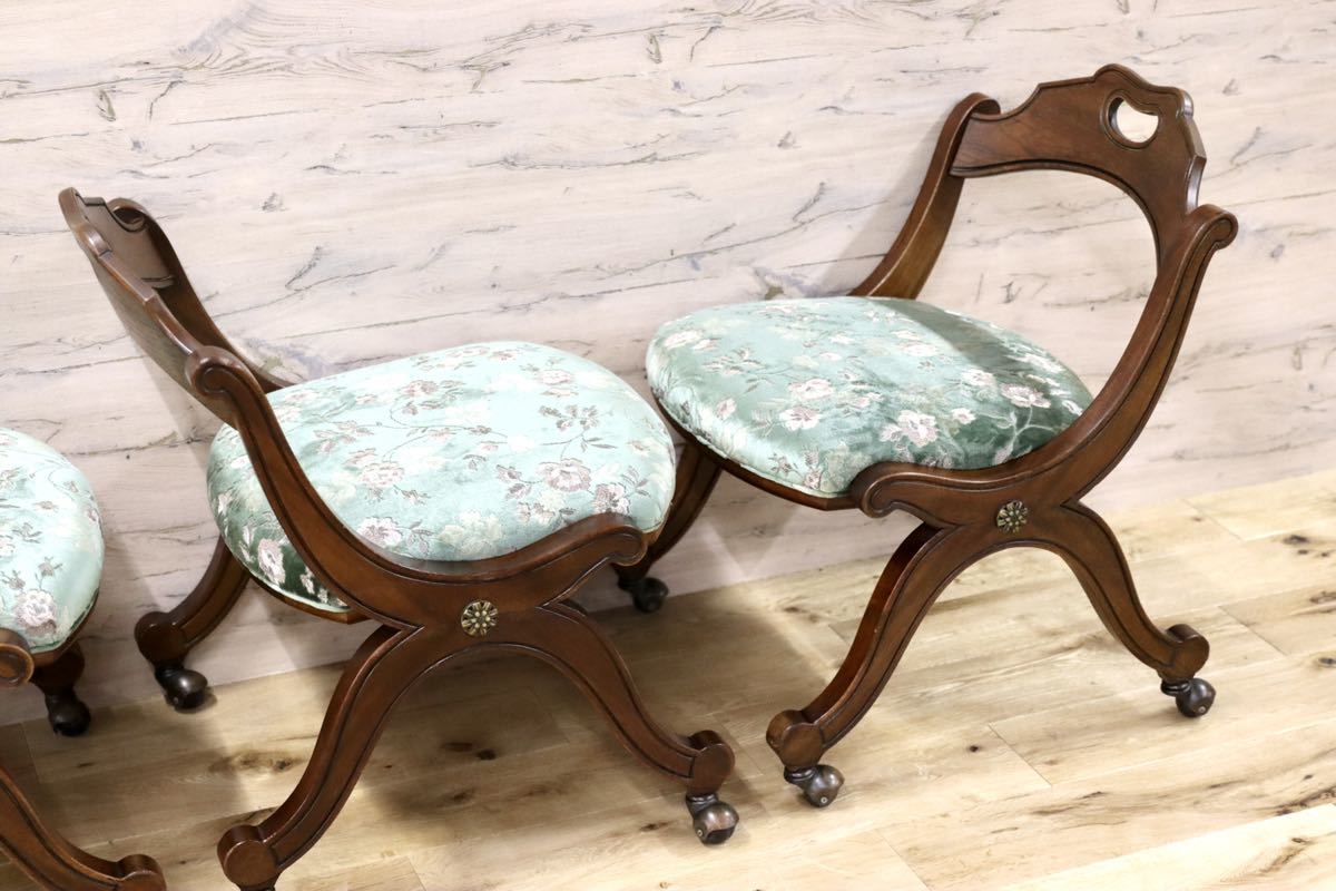 GMFT163○DREXEL HERITAGE / ドレクセルヘリテイジ エスペラント ダイニングチェア 椅子 4脚セット パーティチェア リペア済 定価約86万