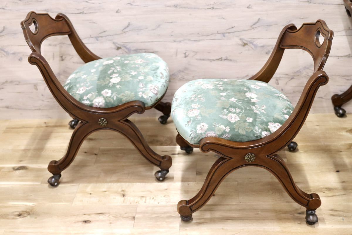 GMFT163○DREXEL HERITAGE / ドレクセルヘリテイジ エスペラント ダイニングチェア 椅子 4脚セット パーティチェア リペア済 定価約86万