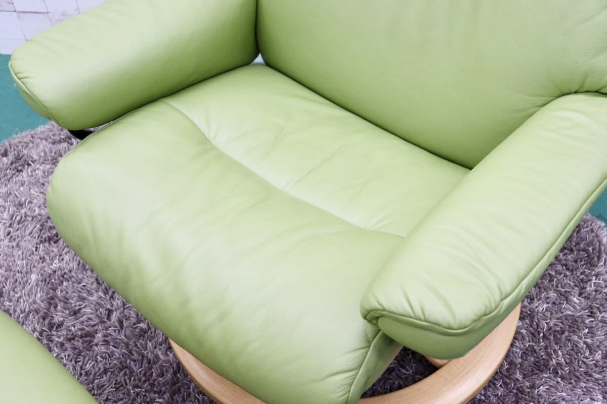 GMFT217○EKORNES / エコーネス ストレスレスチェア サンライズ リクライニングチェア オットマン付き ノルウェー 定価約34万 展示品