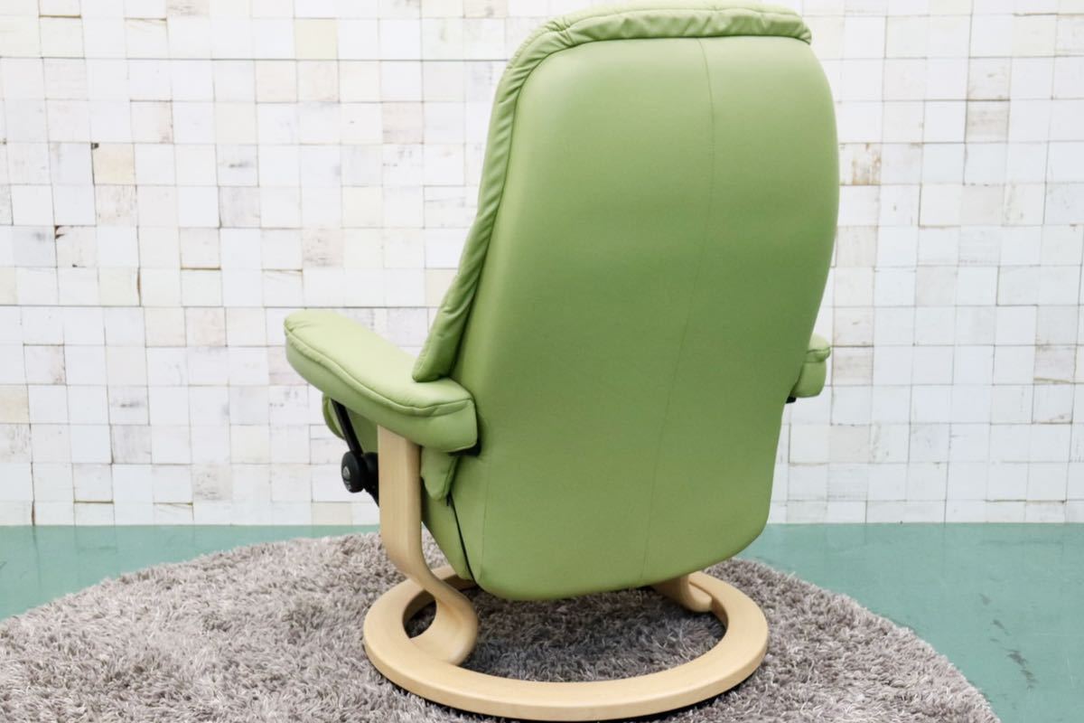 GMFT217○EKORNES / エコーネス ストレスレスチェア サンライズ リクライニングチェア オットマン付き ノルウェー 定価約34万 展示品