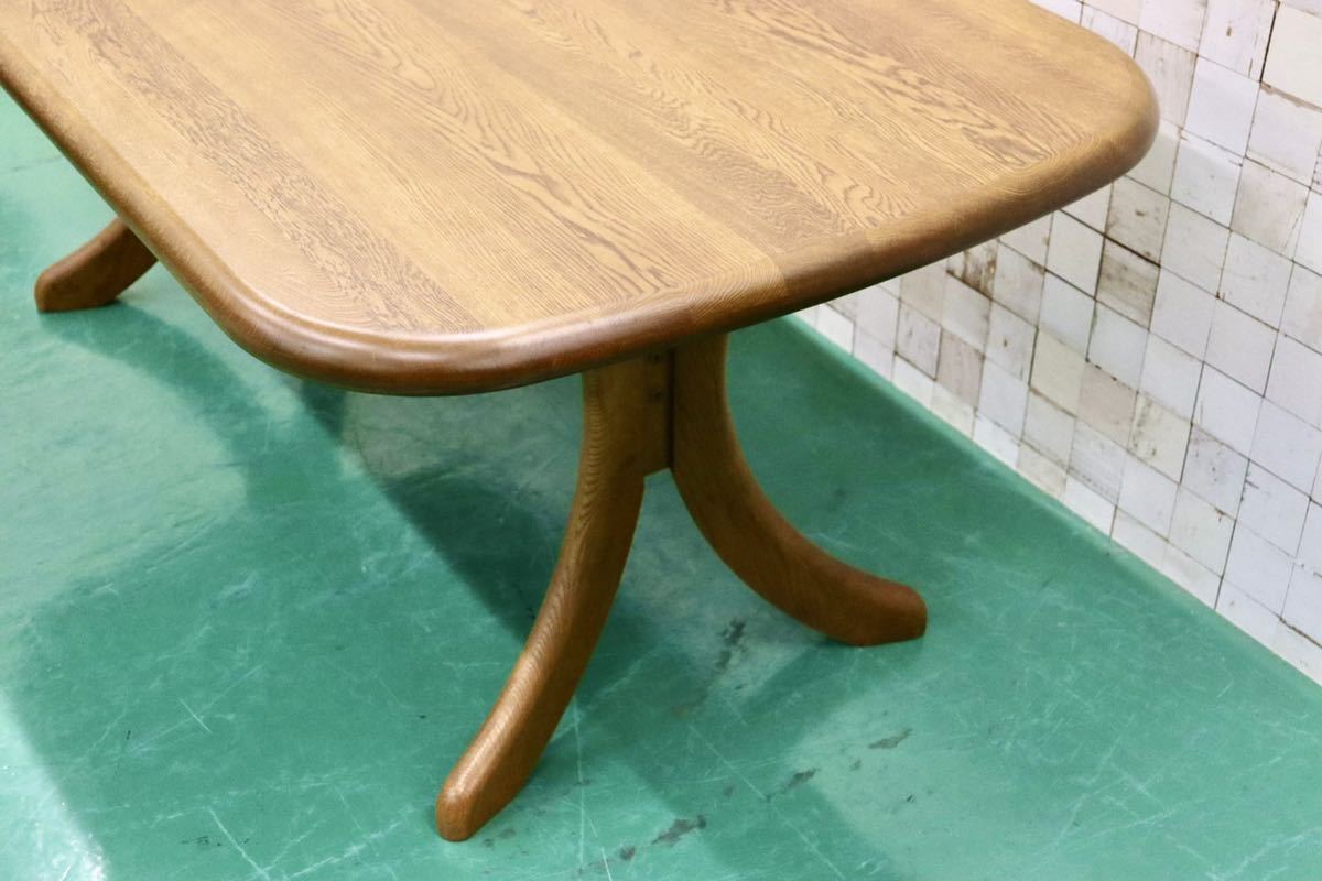 GMFO13○浜本工芸 / HAMAMOTO ダイニングテーブル 食卓テーブル テーブル 作業台 楢材 無垢 国産家具 美品