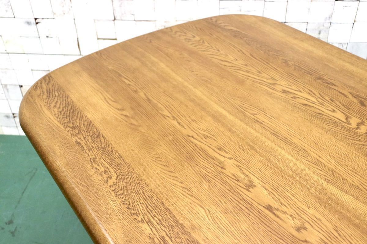 GMFO13○浜本工芸 / HAMAMOTO ダイニングテーブル 食卓テーブル テーブル 作業台 楢材 無垢 国産家具 美品