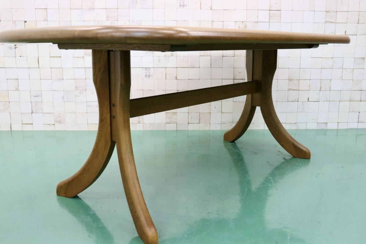 GMFO13○浜本工芸 / HAMAMOTO ダイニングテーブル 食卓テーブル テーブル 作業台 楢材 無垢 国産家具 美品