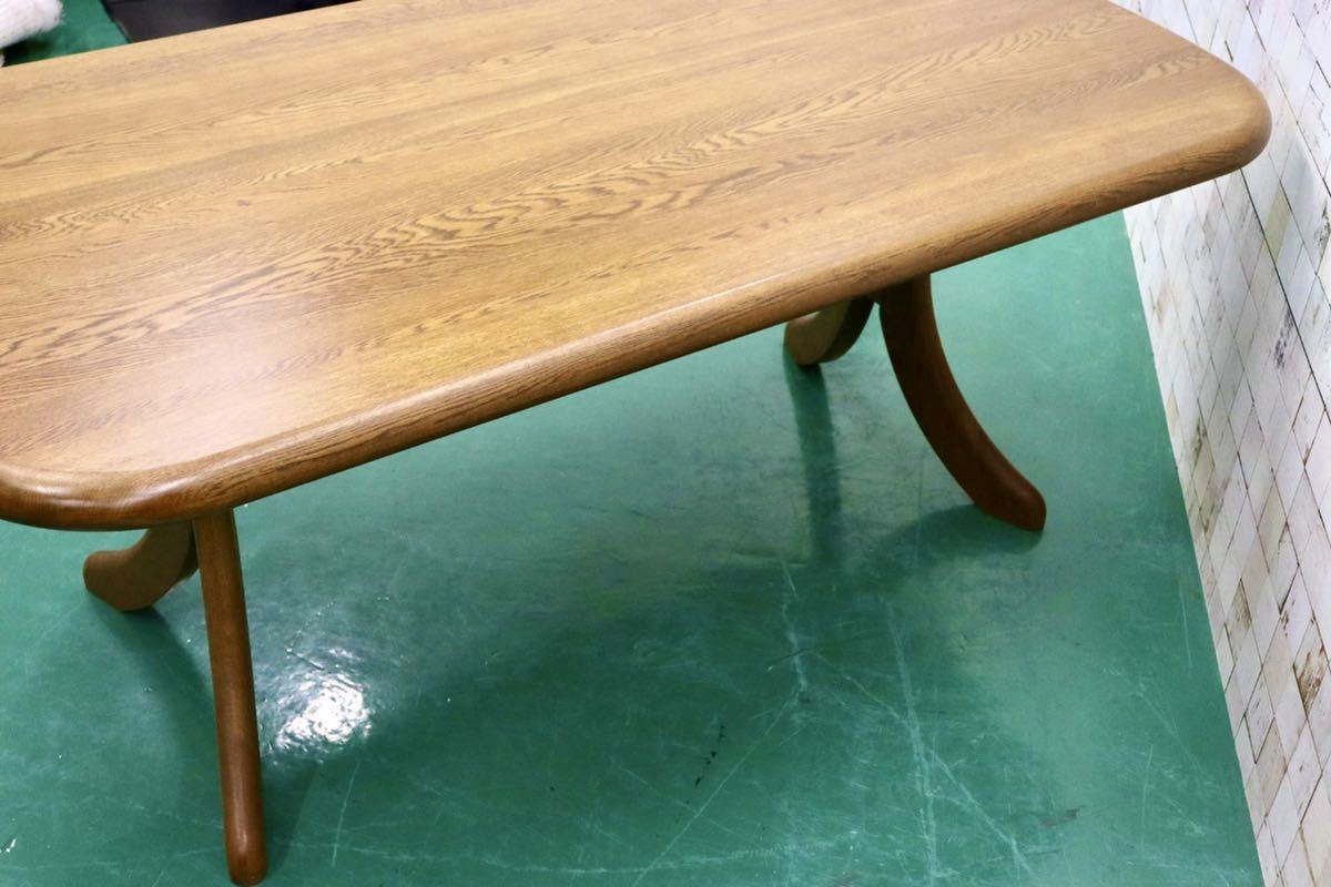 GMFO13○浜本工芸 / HAMAMOTO ダイニングテーブル 食卓テーブル テーブル 作業台 楢材 無垢 国産家具 美品