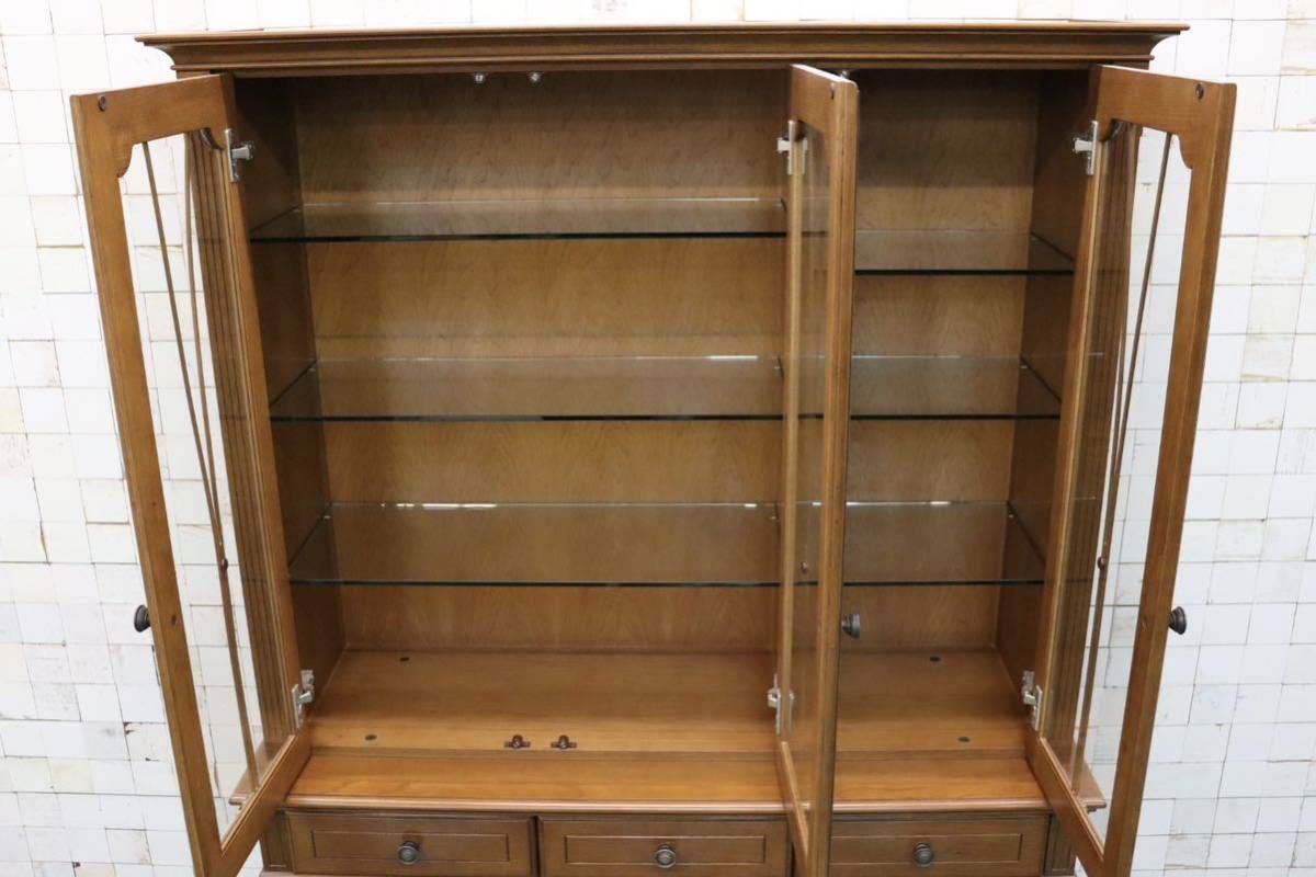 GMFT218○CONDE HOUSE / カンディハウス BURTON バートン カップボード 飾り棚 食器棚 ヒッコリー材 旭川家具 定価約39万