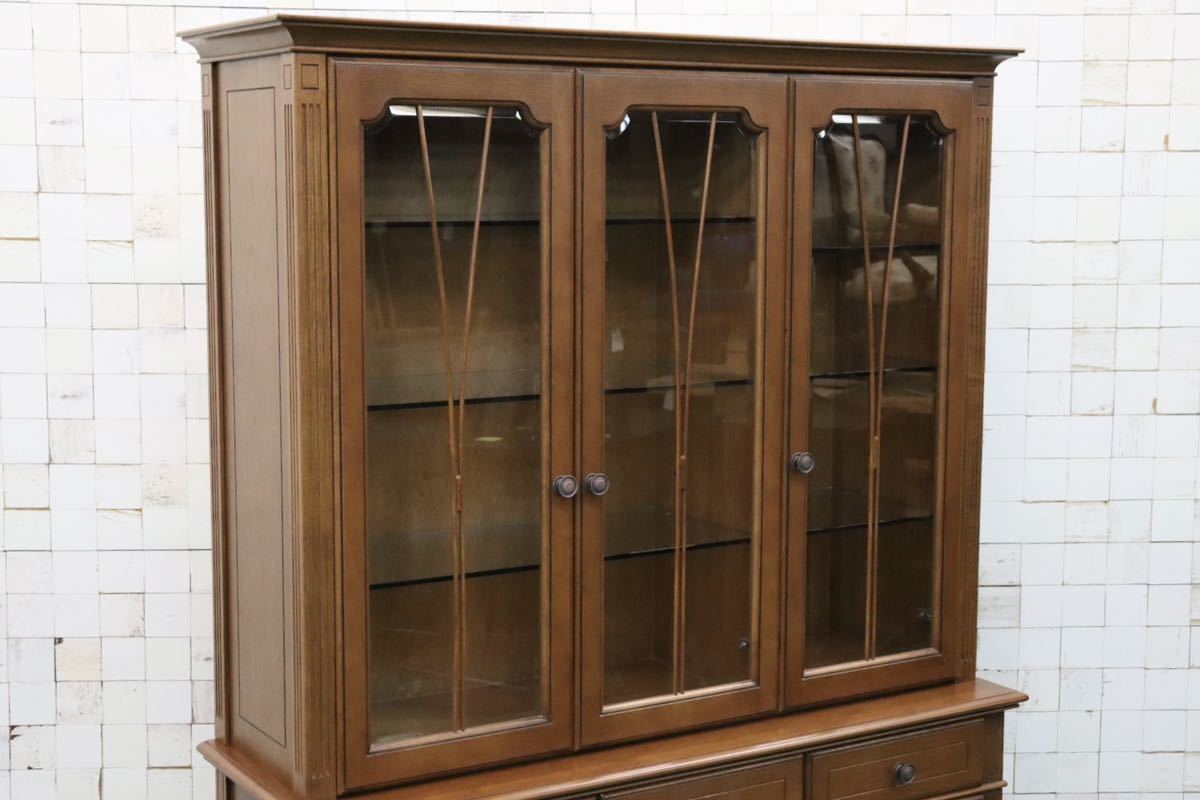 GMFT218○CONDE HOUSE / カンディハウス BURTON バートン カップボード 飾り棚 食器棚 ヒッコリー材 旭川家具 定価約39万