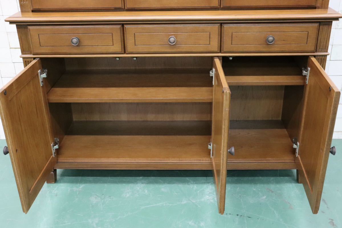 GMFT218○CONDE HOUSE / カンディハウス BURTON バートン カップボード 飾り棚 食器棚 ヒッコリー材 旭川家具 定価約39万