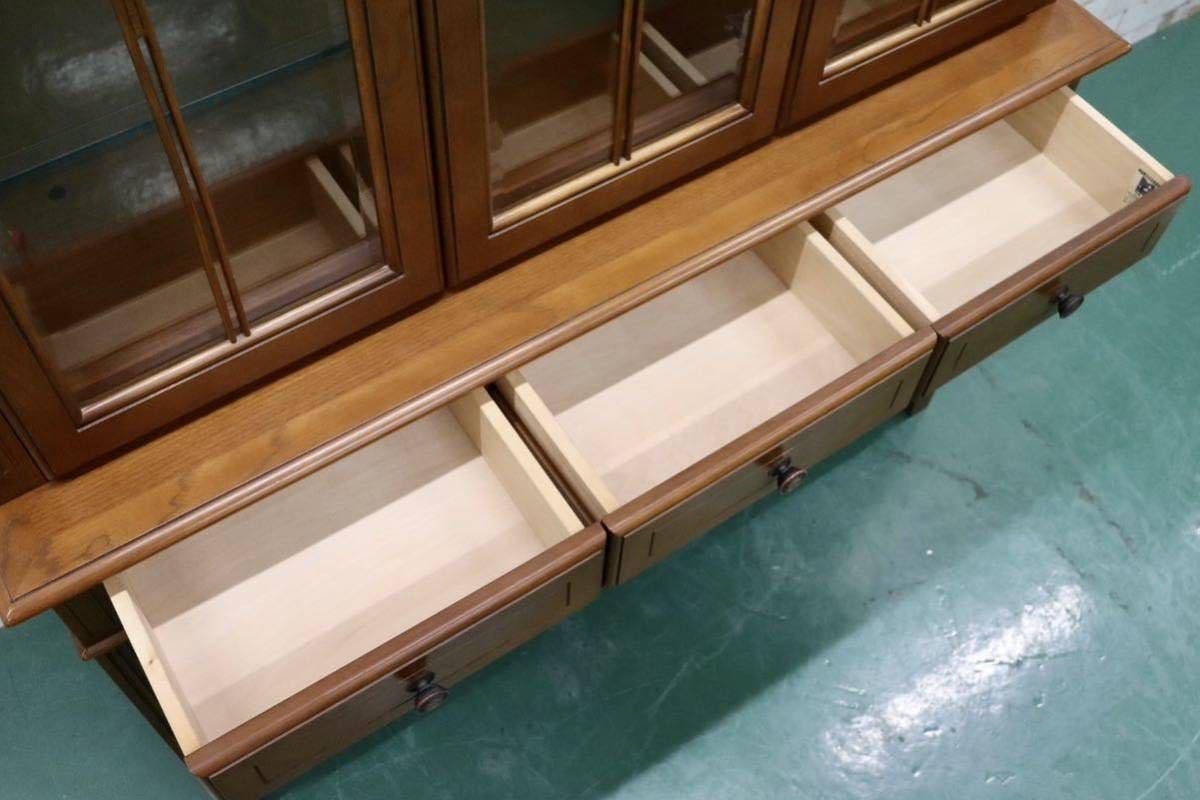 GMFT218○CONDE HOUSE / カンディハウス BURTON バートン カップボード 飾り棚 食器棚 ヒッコリー材 旭川家具 定価約39万