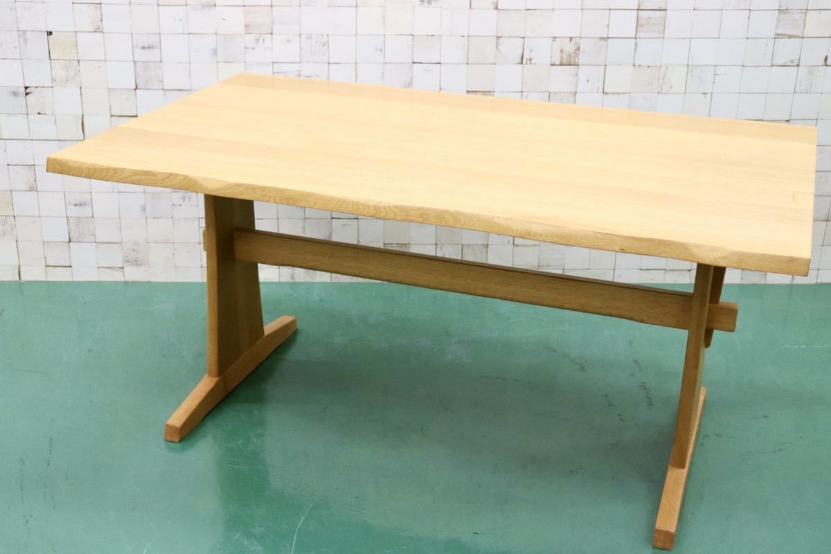 GMFF36○柏木工 / KASHIWA ダイニングテーブル 食卓テーブル 作業台 無垢 楢材 ナチュラル 北欧スタイル 飛騨家具 定価約17万