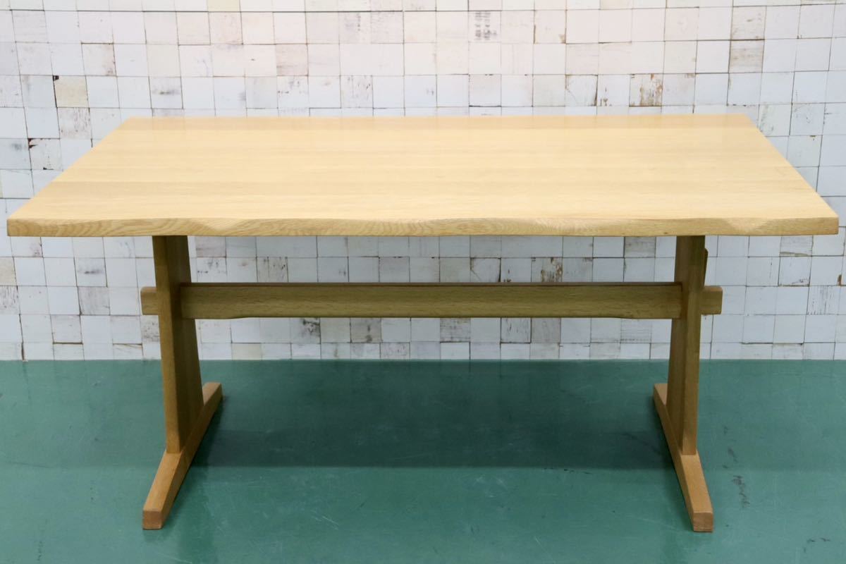 GMFF36○柏木工 / KASHIWA ダイニングテーブル 食卓テーブル 作業台 無垢 楢材 ナチュラル 北欧スタイル 飛騨家具 定価約17万