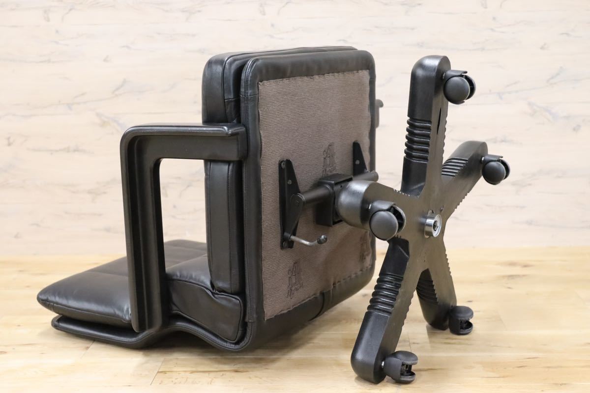 GMFK226C○i4Mariani / クアトロマリアーニ イタリア製 総革 デスクチェア 書斎椅子 高級 エグゼクティブチェア 定価約40万