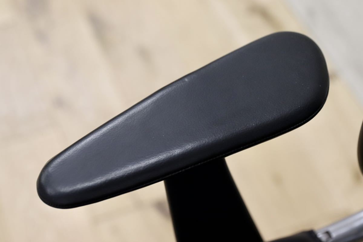 GMFH160○Vitra / ヴィトラ Meda メダ アルベルト・メダ デスクチェア ワークチェア 書斎椅子 本革 背面布 約30万 高級 エグゼクティブ