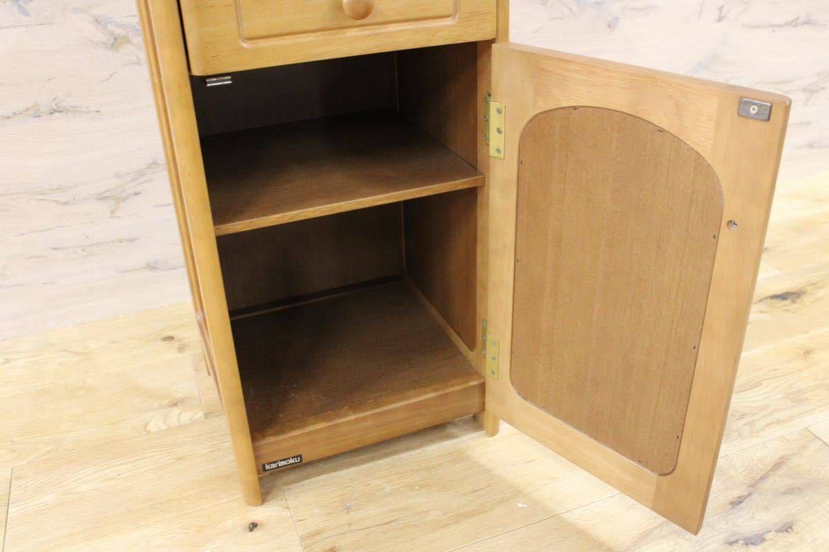 GMFN136○karimoku / カリモク 電話台 FAX台 花台 飾り台 収納棚 木製 国産家具