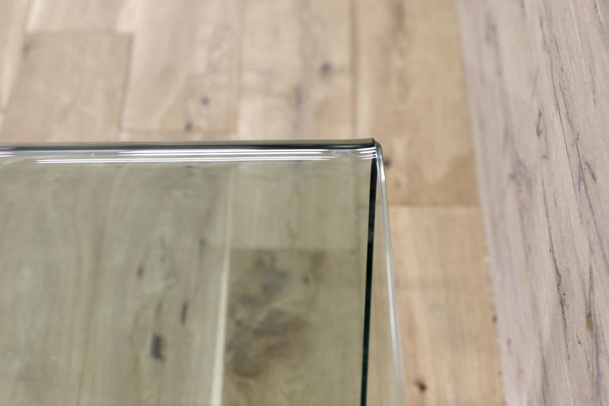 GMFH249○IDC大塚家具 コンチネンタル サイドテーブル 花台 コンソール テーブル 飾り台 ガラス製 展示品