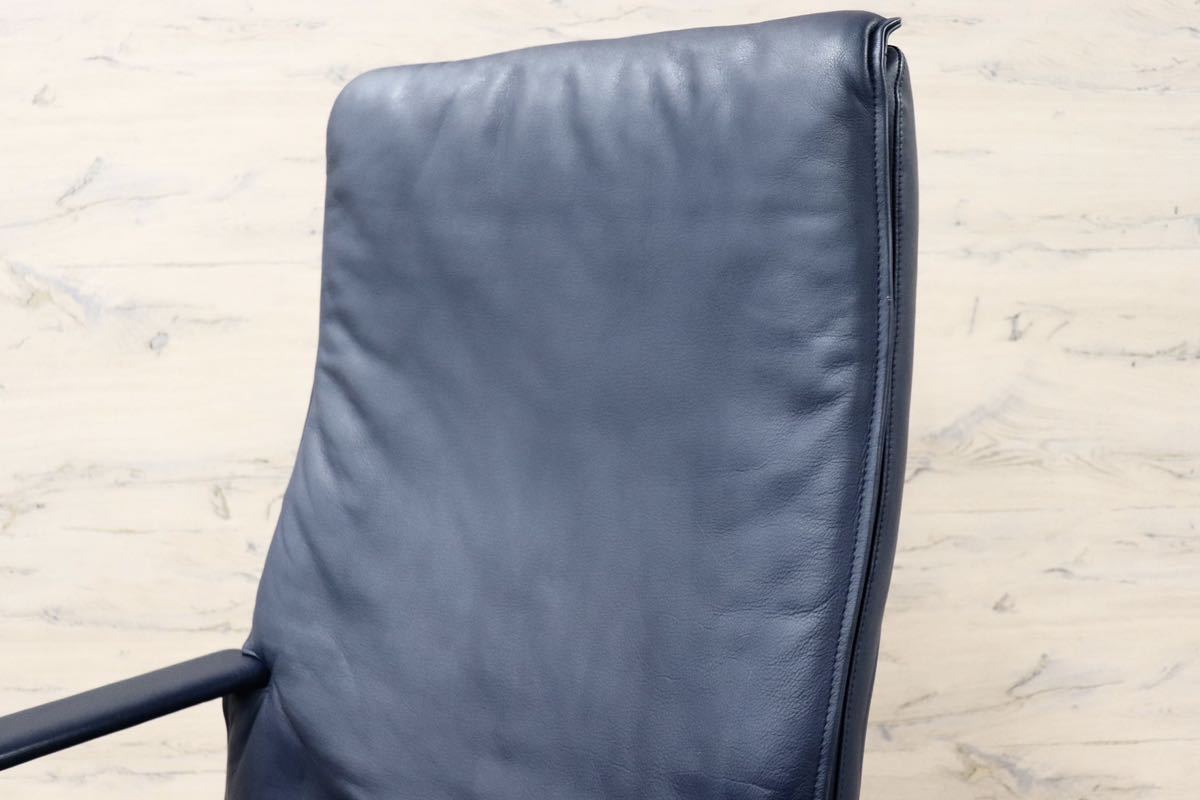 GMFK366B○mobilia / モビリア Alfred Kill International エグゼクティブチェア デスクチェア ハイバック 本革 希少 ヴィンテージ 約40万