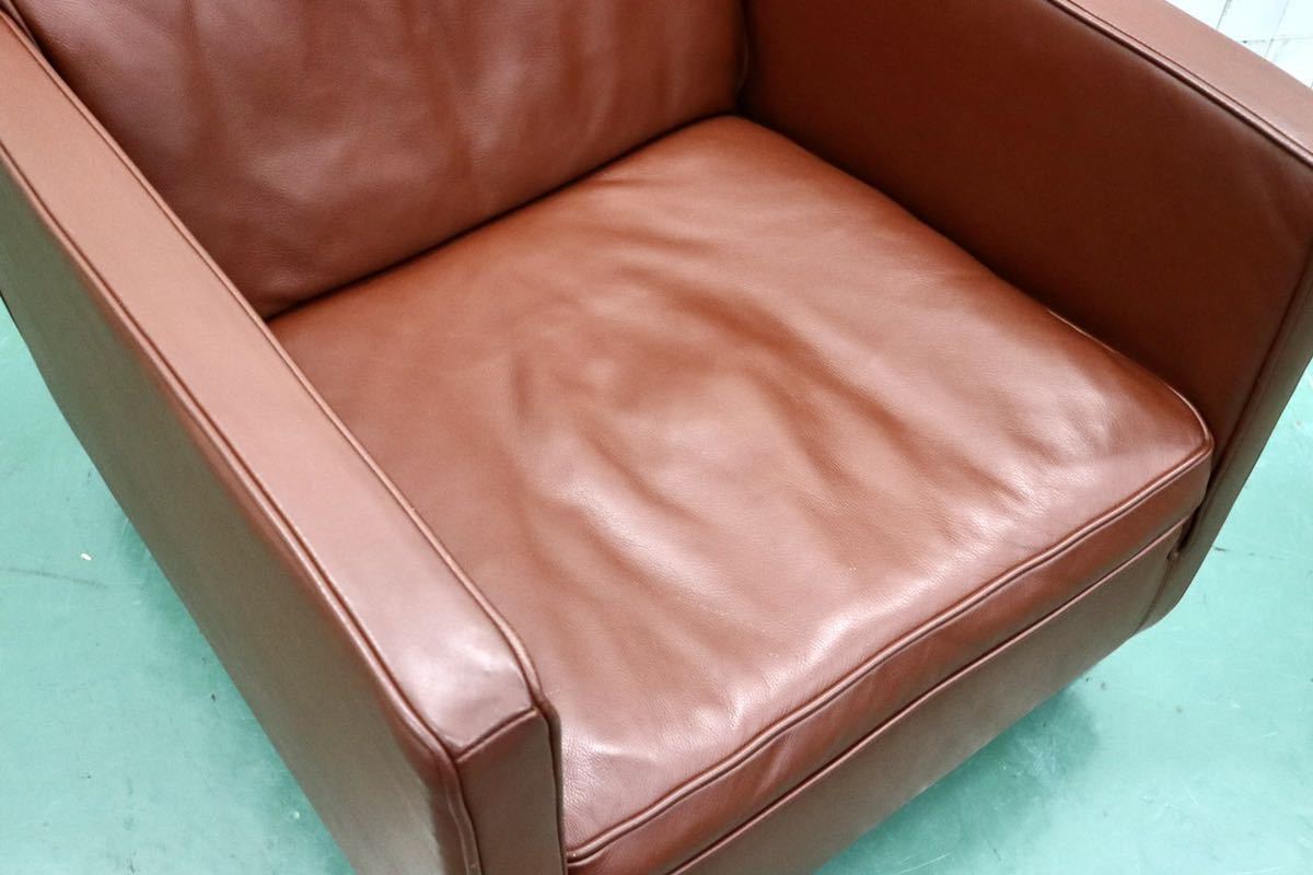 GMFT272○ACTUS / アクタス five by five ファイブバイファイブ TASSO タッソ シングルソファ アームチェア ラウンジチェア 総革