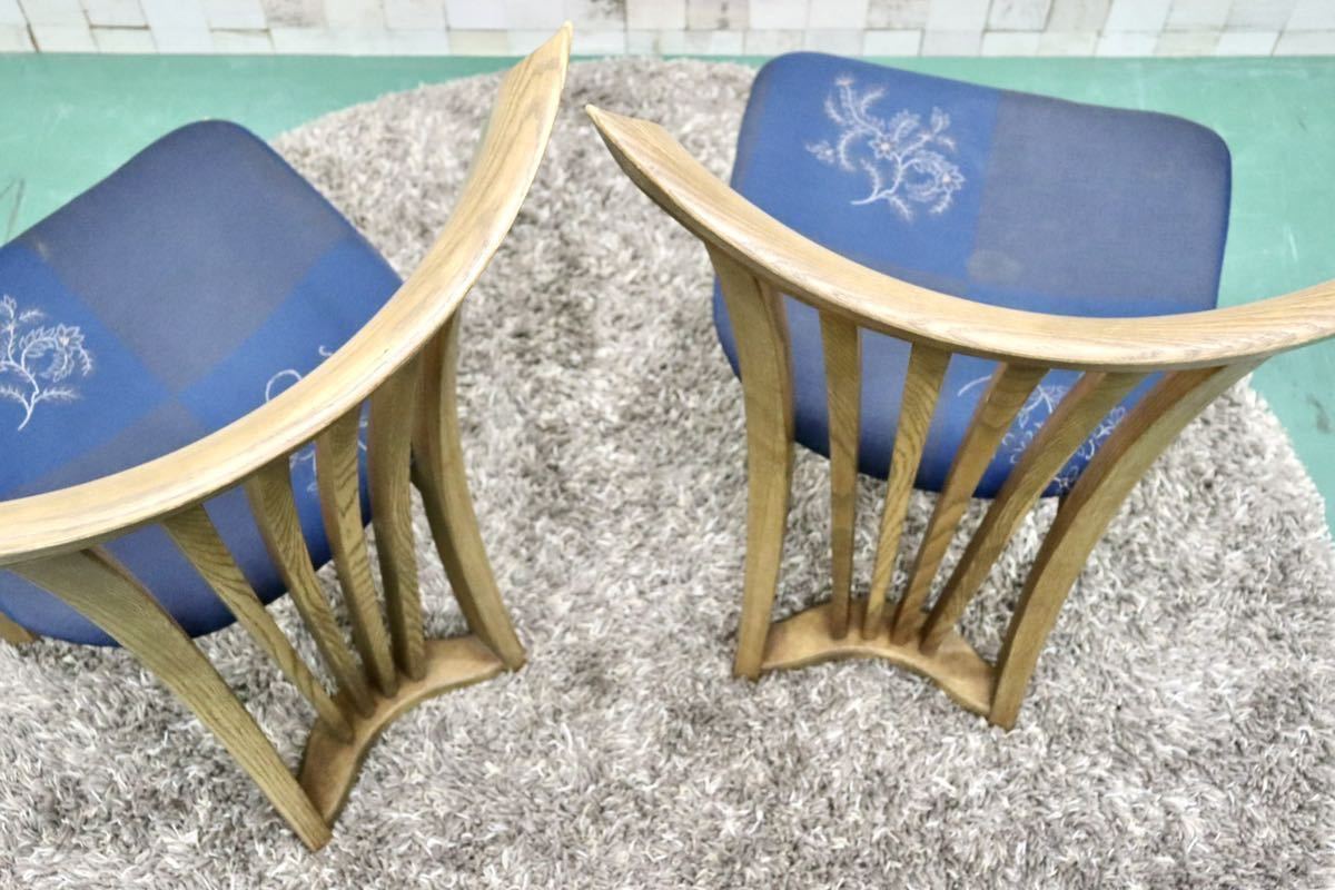 GMFT50B○shirakawa / シラカワ 和魂チェア S-670 ダイニングチェア アームレス 椅子 楢材 コキハナダ ファブリック 2脚セット 定価約19万